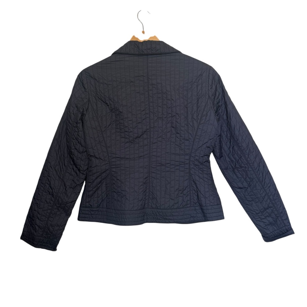 Armani Callezioni Navy Blazer Style Quilted Jacket Womens Size 4 - Picture 2 of 12
